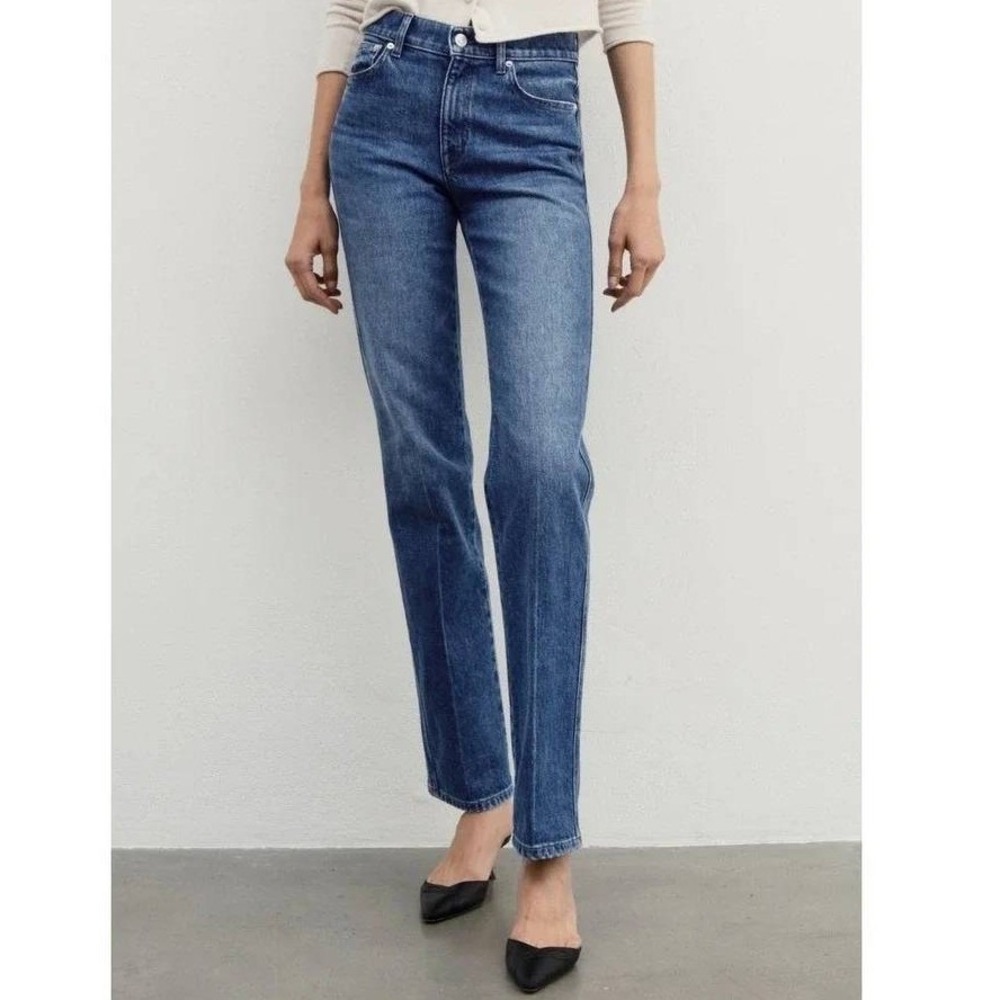 AYR The Legend in Russell High Rise Straight Leg Denim Jean Medium Wash Size 25
